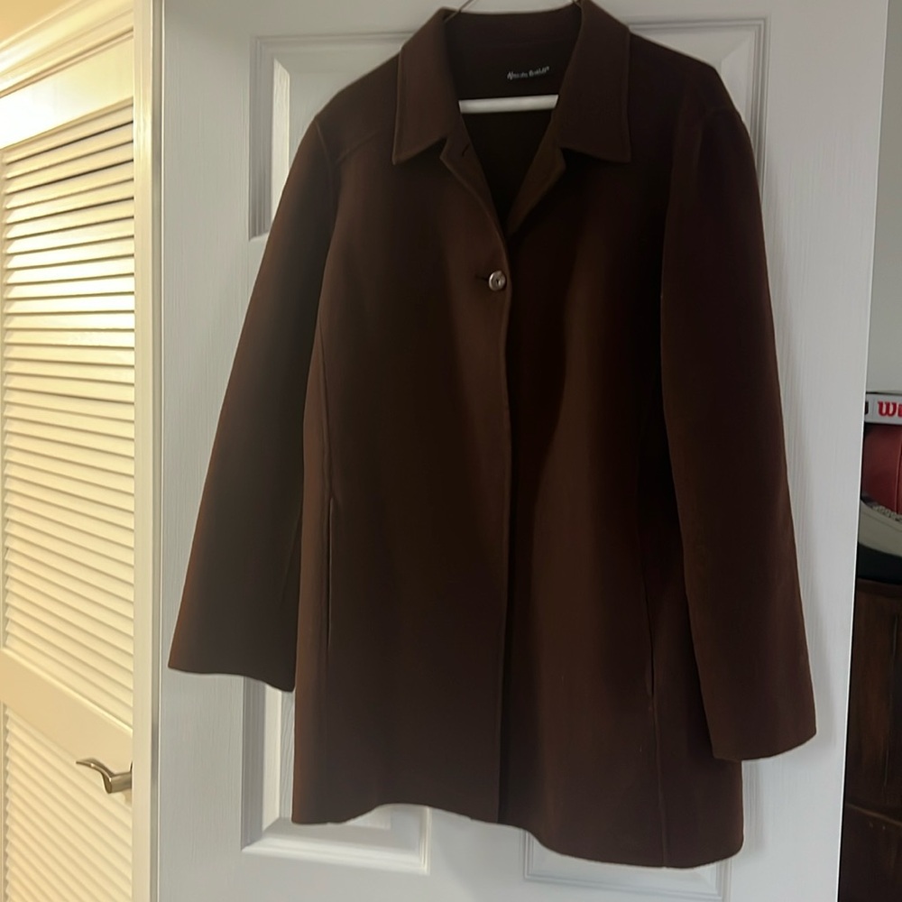 Size large brown 100% wool short jacket in great condition!